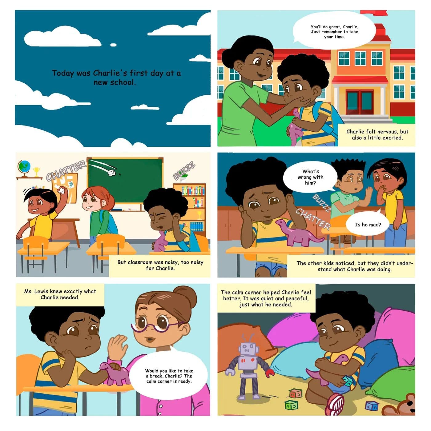 Autism awareness comic page